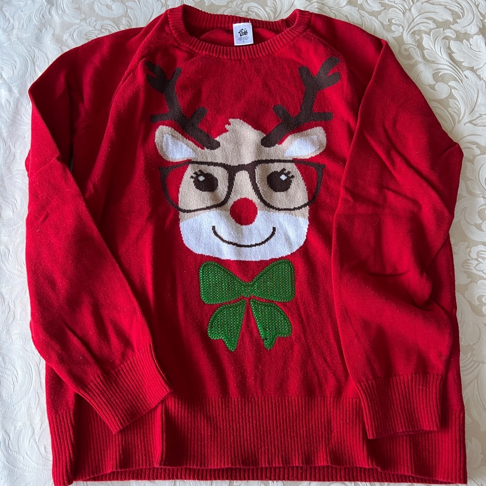 Christmas Sweatshirt in Size Large Teen